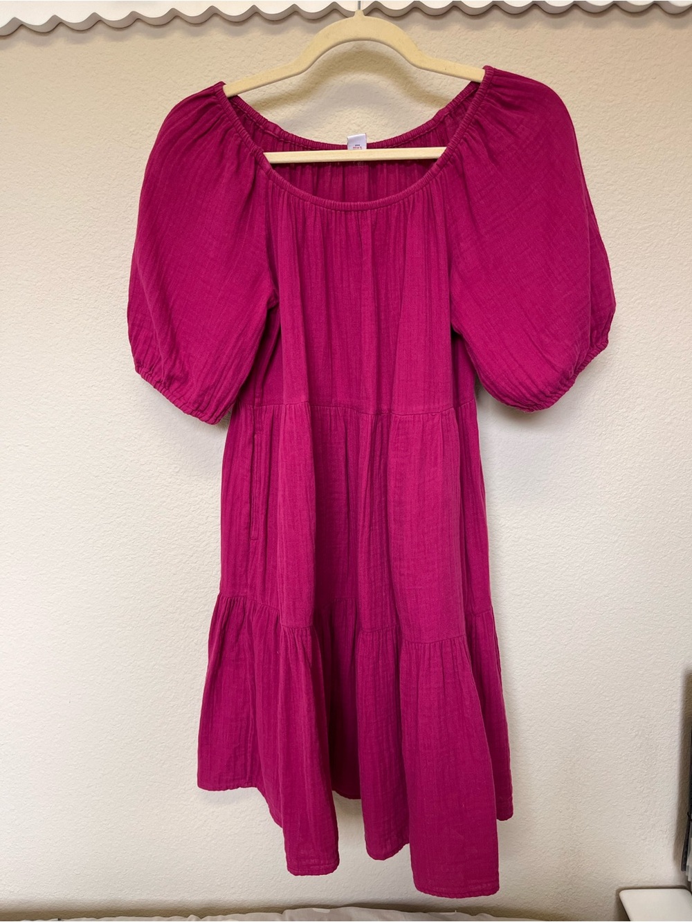 Puff Sleeve Tiered Dress - Old Navy